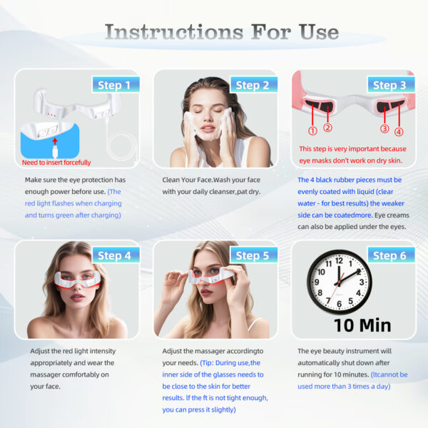 Tens Eye Beauty Massager with Led therapy