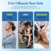 TENS EMS Unit Muscle Stimulator for Pain Relief Therapy