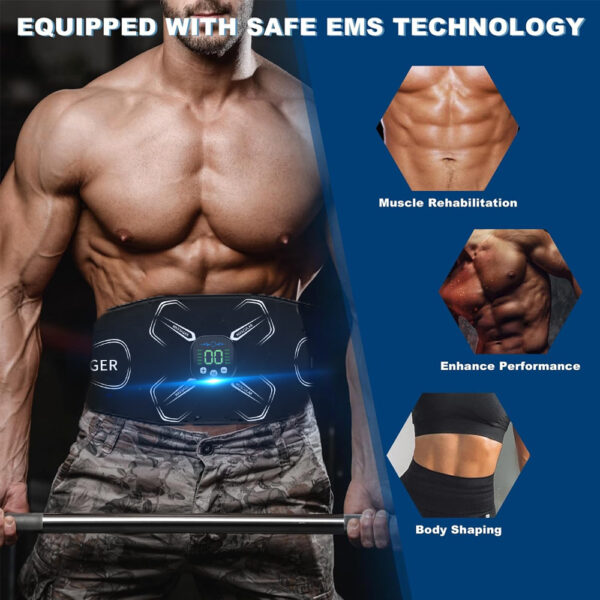 Smart Electronic Muscle Stimulator for Body Shaping, Fitness Training